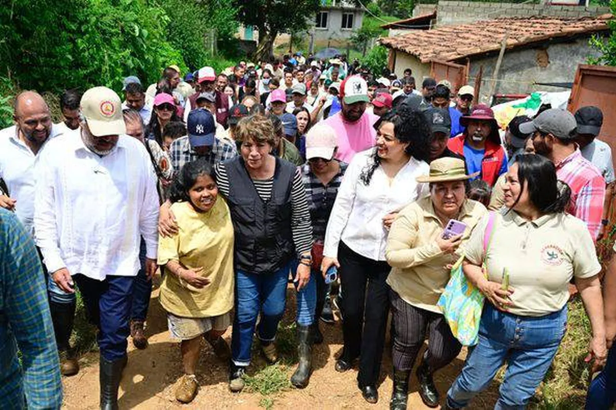 Delfina Gómez anuncia reubicación de viviendas en Tejupilco