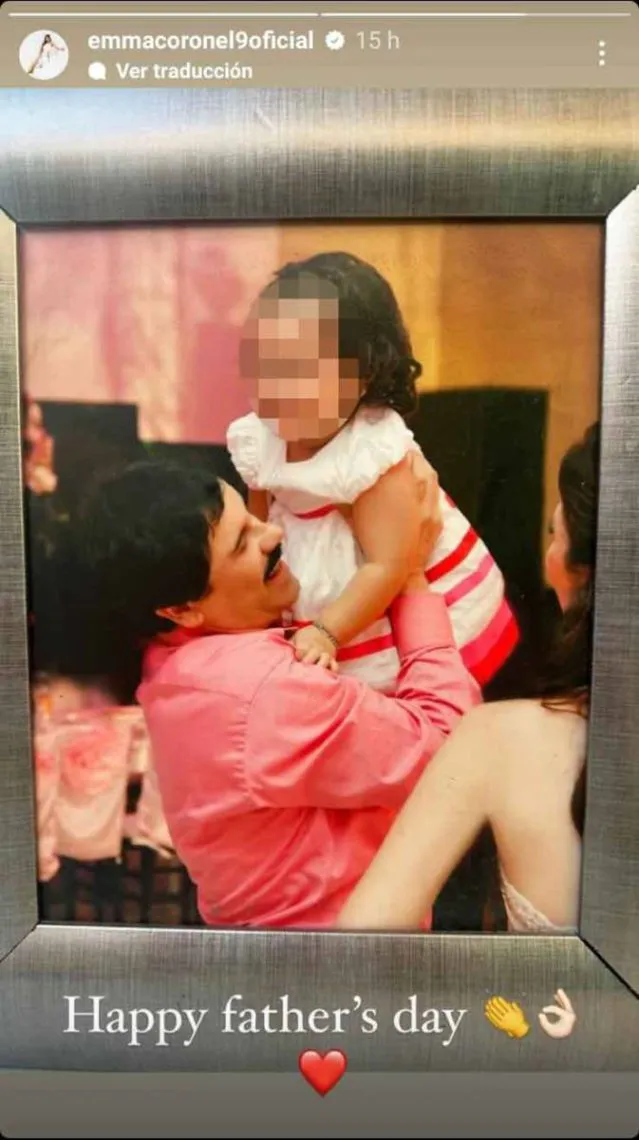 Emma Coronel felicita al Chapo Guzmán por el Día del Padre con foto inédita