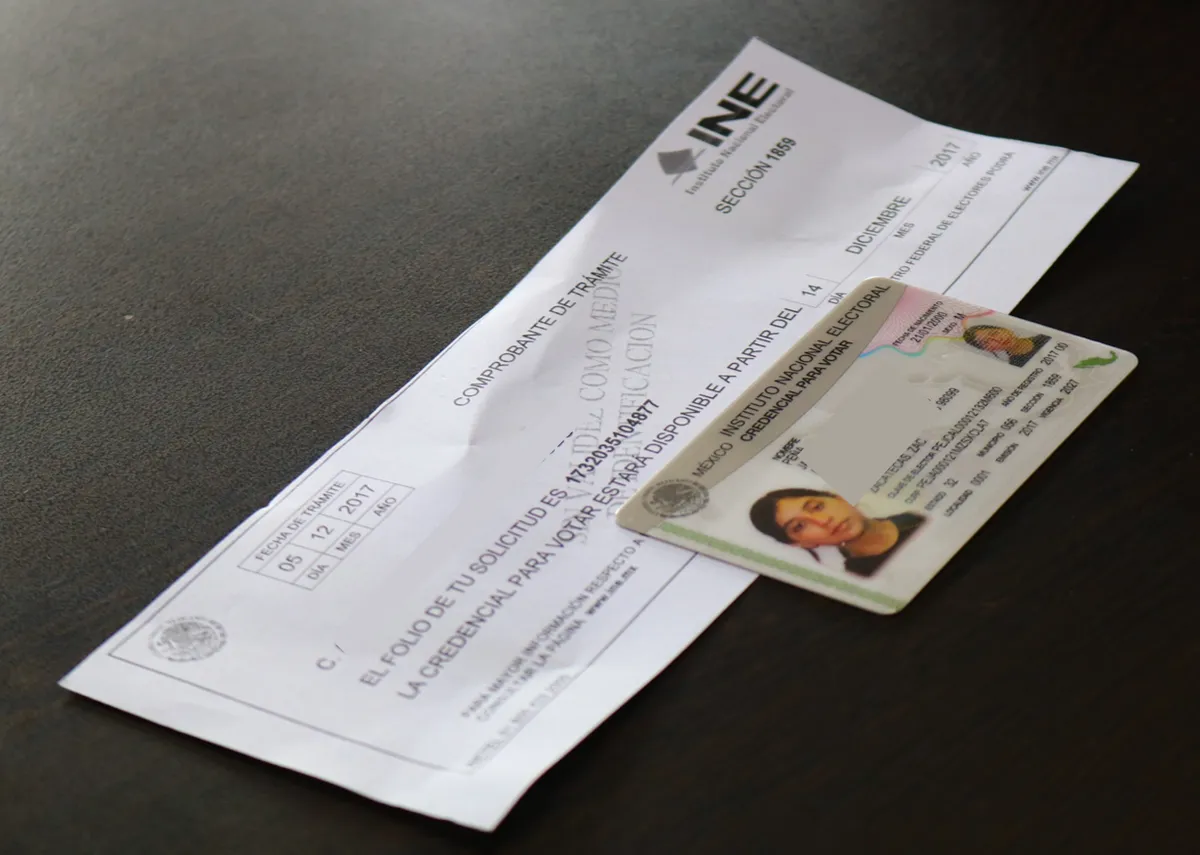 Foto de una credencial de elector, que se puede tramitar en el Estado de México.