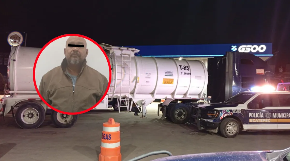 Pipa con 31 mil litros de huachicol es asegurada en gasolinera de Ecatepec