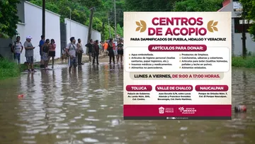 Centros de acopio en el Edomex para apoyar a familias afectadas por inundaciones