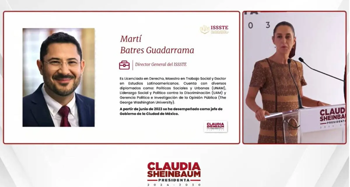 Claudia Sheinbaum nombra a Martí Batres como nuevo director del ISSSTE