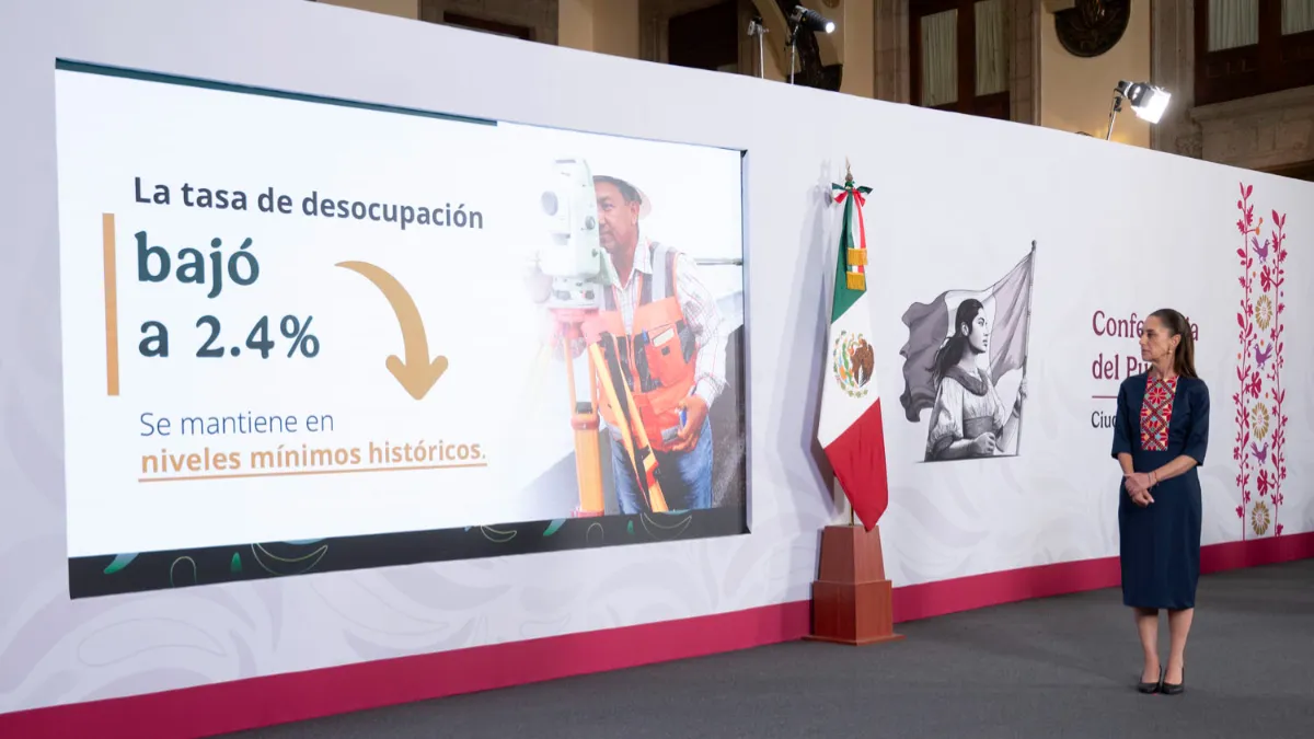 La pobreza laboral en México baja a 32.3%, mientras crecen los empleos, se amplía la vacunación y continúa la cooperación internacional.