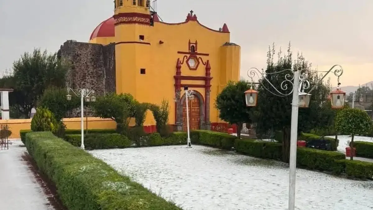 Granizada deja afectaciones en Teotihuacán y San Martín de las Pirámides, en el Edomex