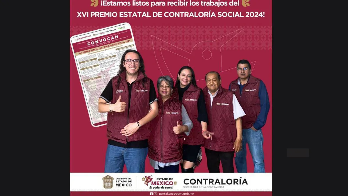 Lista la convocatoria para participar en la edición del Premio Estatal de Contraloría Social