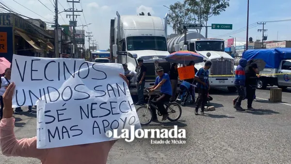 Vecinos de Chicoloapan bloquean la México-Texcoco; exigen abasto de agua