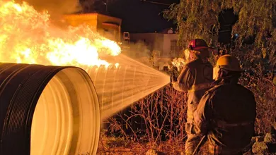 Tubos consumidos por el fuego en Tultepec eran para encofrar canal