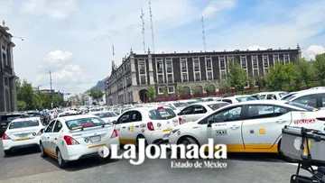 Centro de Toluca colapsado por manifestación de transportistas hoy 3 de junio