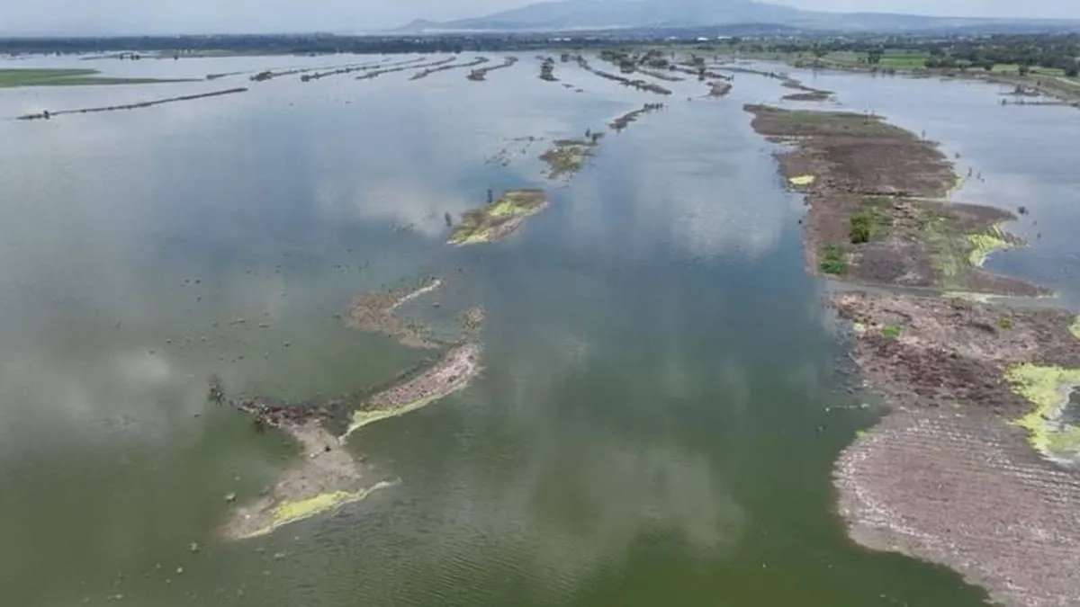Laguna de Zumpango suma 23 millones de metros cúbicos de agua (23 por ciento)