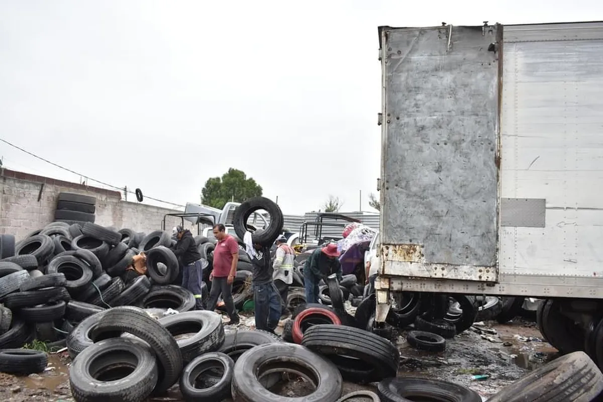Reciclarán 10 toneladas de llantas recolectadas en Tultepec