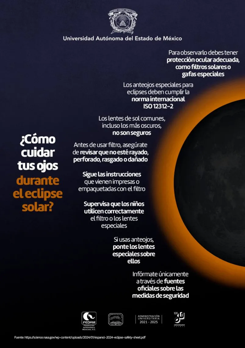 UAEMéx: Esto es lo que debes saber sobre el eclipse solar total
