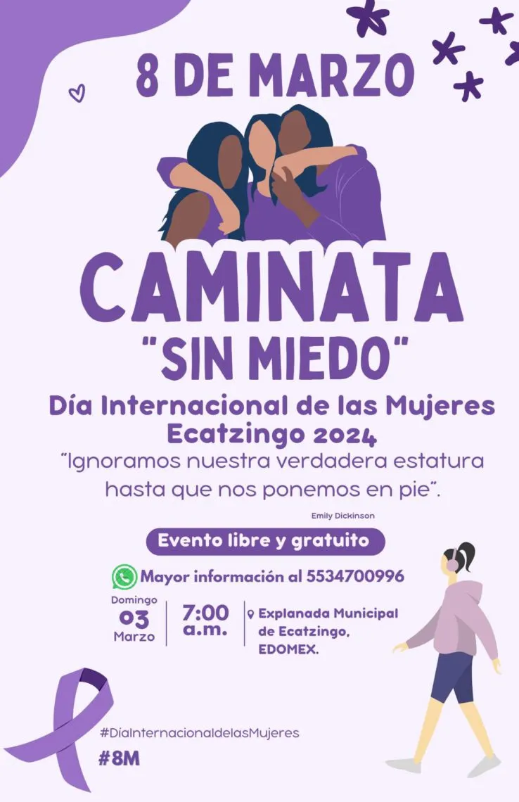Ecatzingo: Colectivas feministas anuncian “Caminata sin miedo”