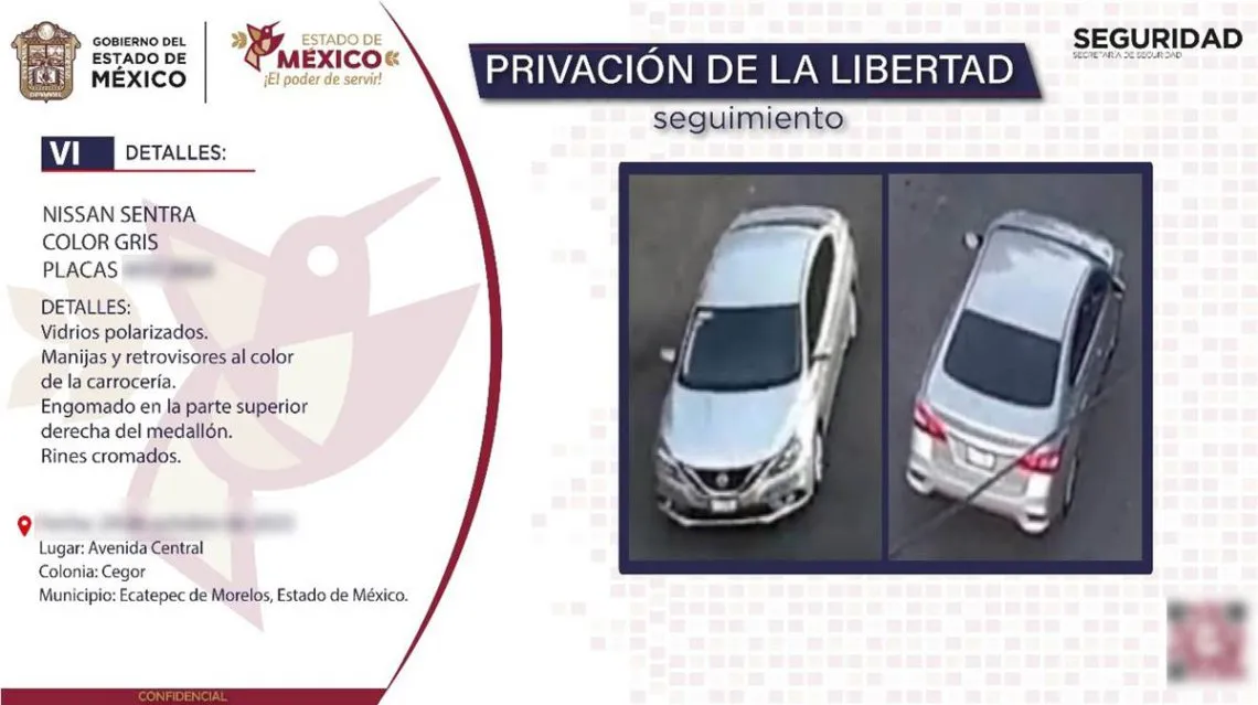 Ecatepec: Aseguran vehículo probablemente vinculado a un secuestro exprés