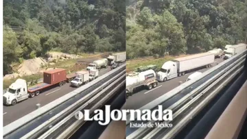 México-Toluca mantiene circulación lenta tras trabajos por deslave [VIDEO]