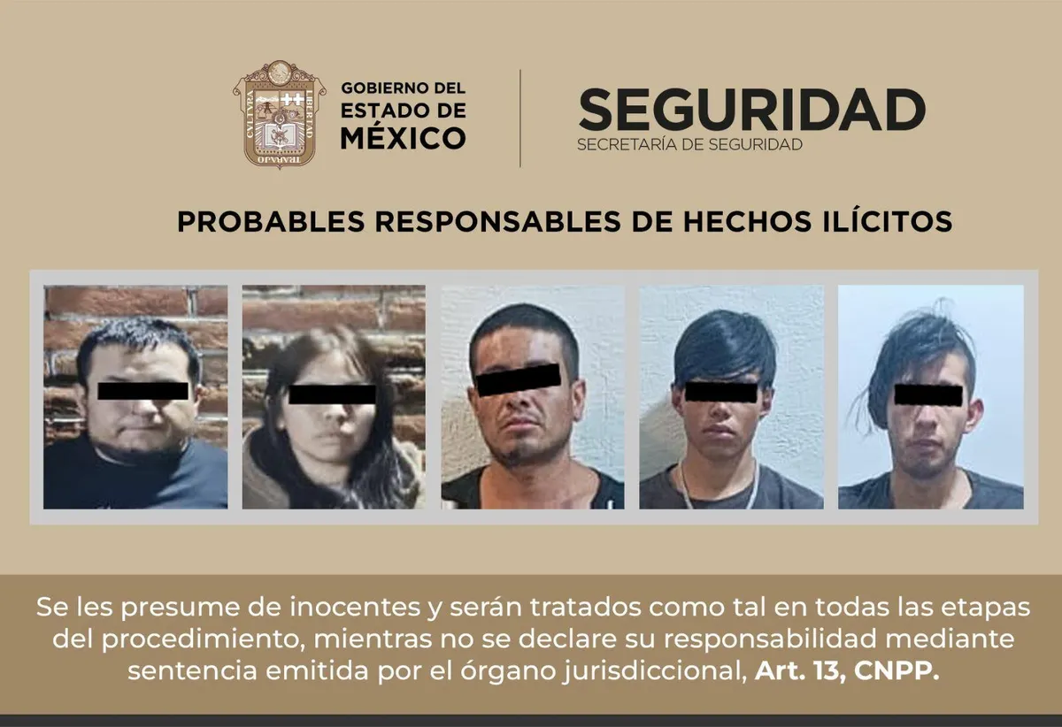 Detienen a siete personas, incluido presunto líder delictivo, en Tlalmanalco