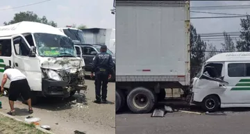 Cuautitlán Izcalli: Choque de combi deja 11 pasajeros lesionados