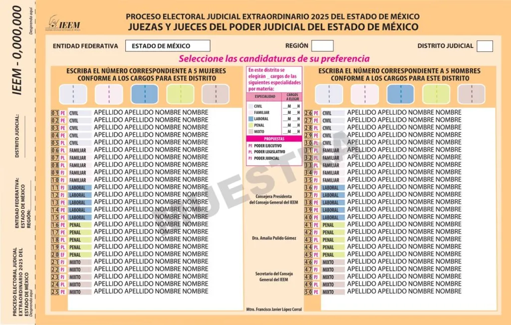 ¿Cómo votar boleta por boleta para Elección Judicial en Edomex?