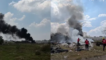Incendio de neumáticos en Lerma