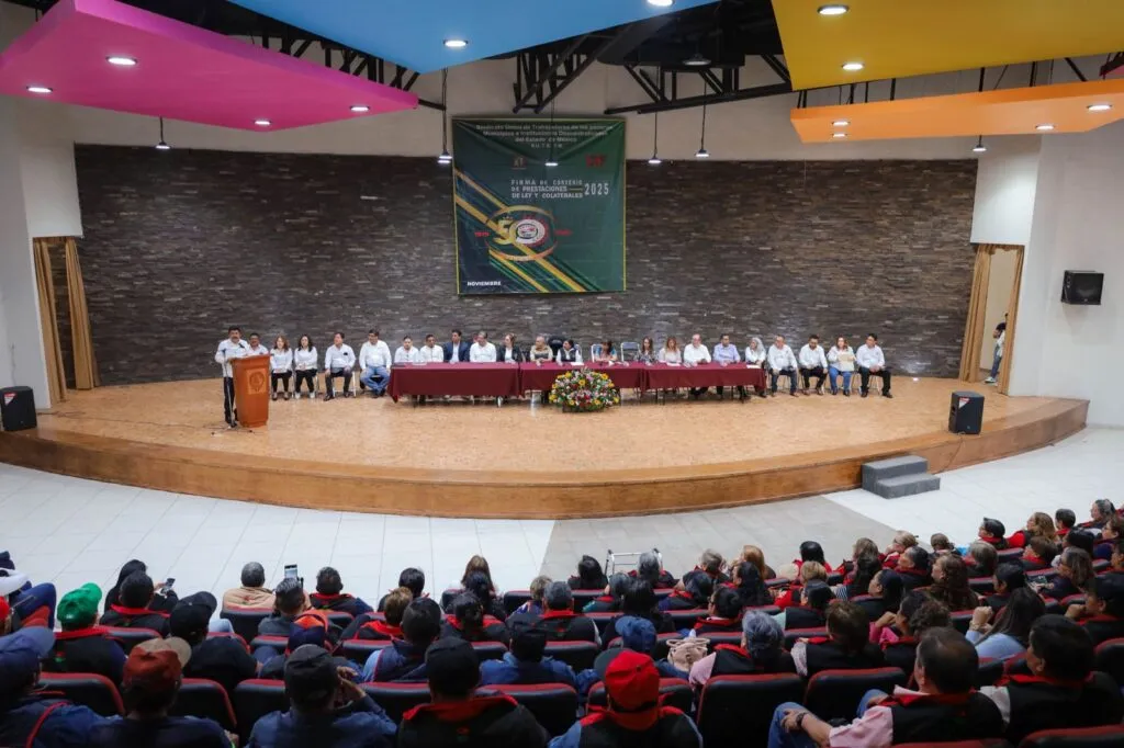 Gobierno de Texcoco firma Convenio de Prestaciones de Ley y Colaterales 2025 con el SUTEyM