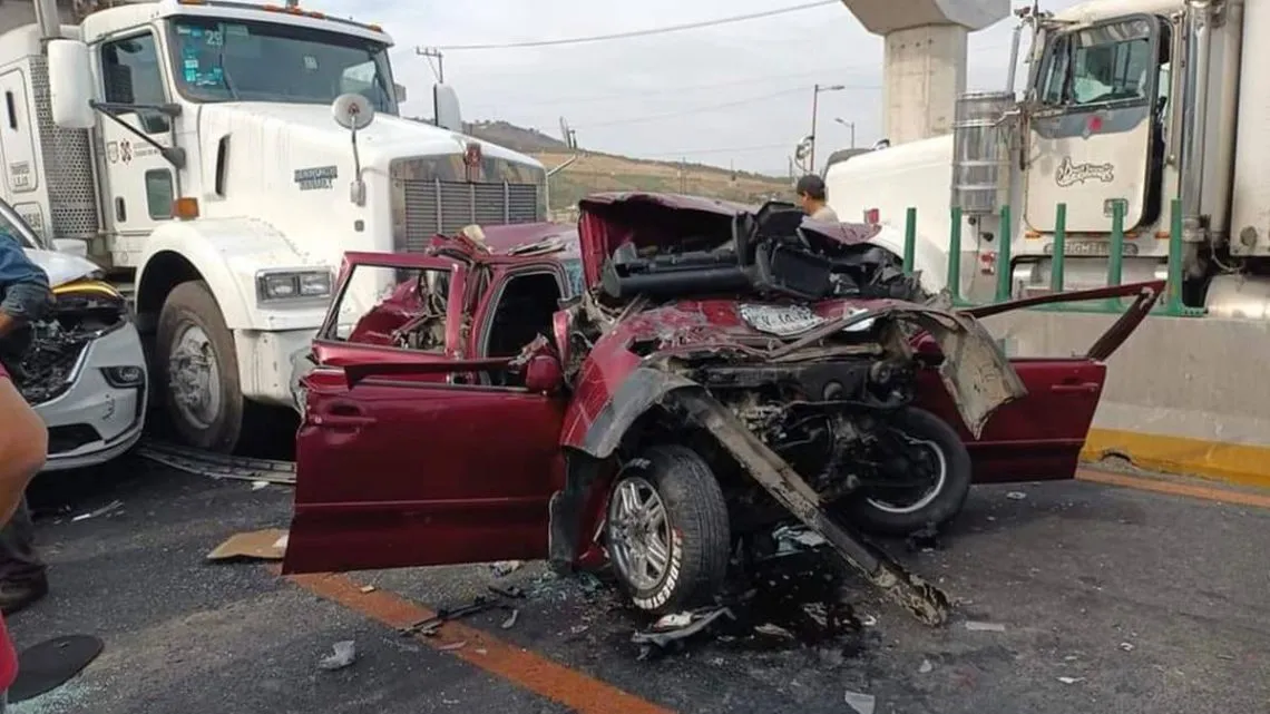 México-Puebla: Se registra choque múltiple en la autopista