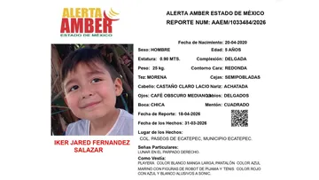 Alerta Amber: Se busca a Iker Jared Fernández Salazar, desaparecido en Ecatepec