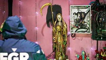 Altar de la Santa Muerte ligado a grupo criminal en Edomex