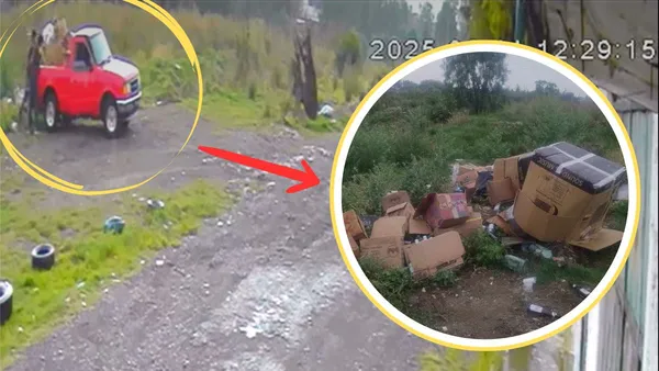 Trabajadores de bar son captados en VIDEO tirando basura en Cuautitlán Izcalli