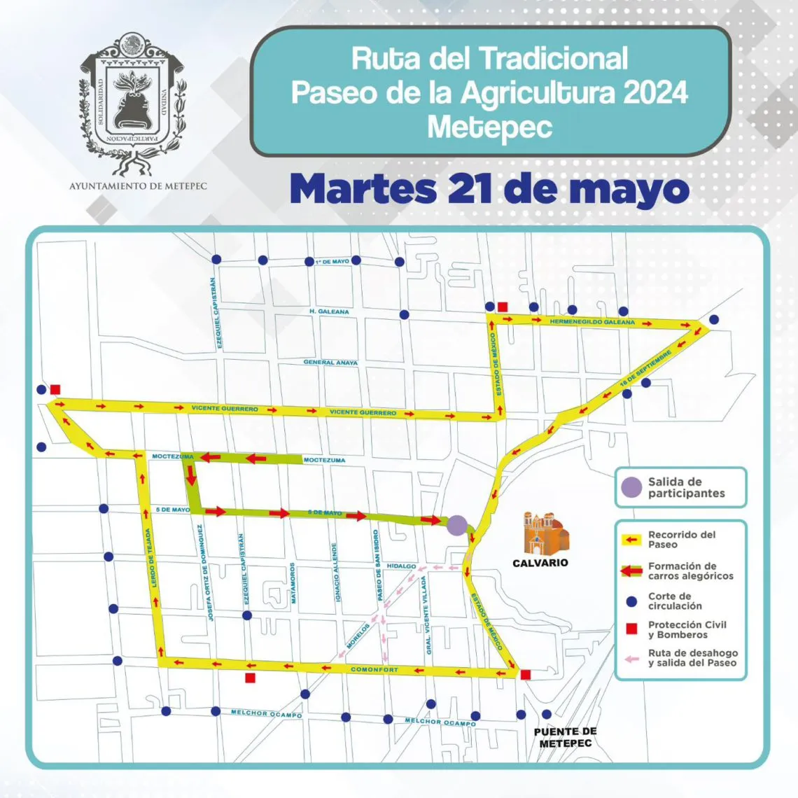 ¡Atención! Alternativas viales para el Paseo de San Isidro Labrador en Metepec