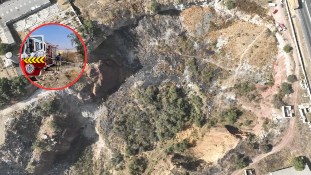 Incendio subterráneo en mina de Tecámac activa alerta ambiental en Hueyotenco