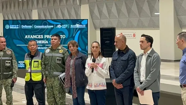 Sheinbaum realiza el primer recorrido de prueba del Tren Suburbano al AIFA