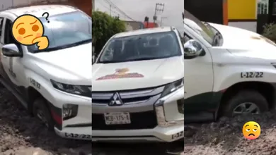 Trabajadores de Obras Públicas caen en un bache recién “reparado” en la colonia Benito Juárez de Neza.