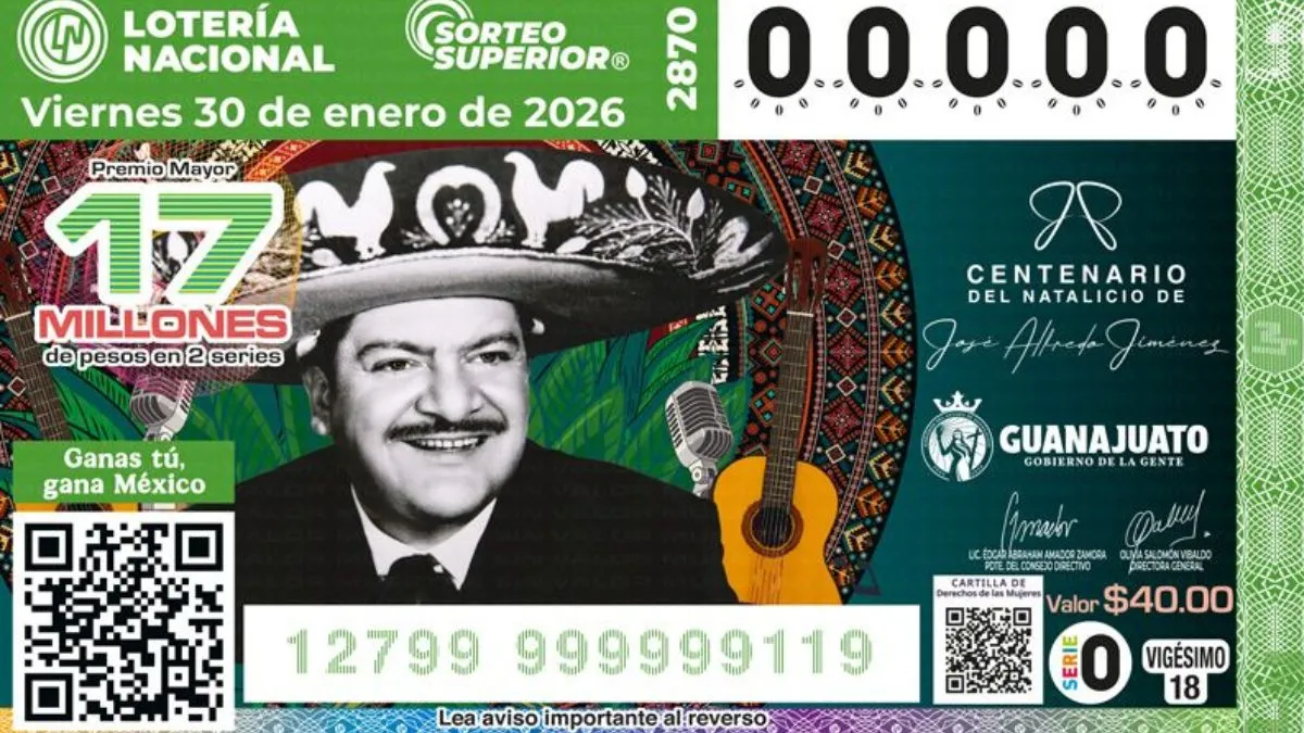 Primer Sorteo en Territorio de 2026 será en Dolores Hidalgo, para celebrar Centenario de José Alfredo Jiménez