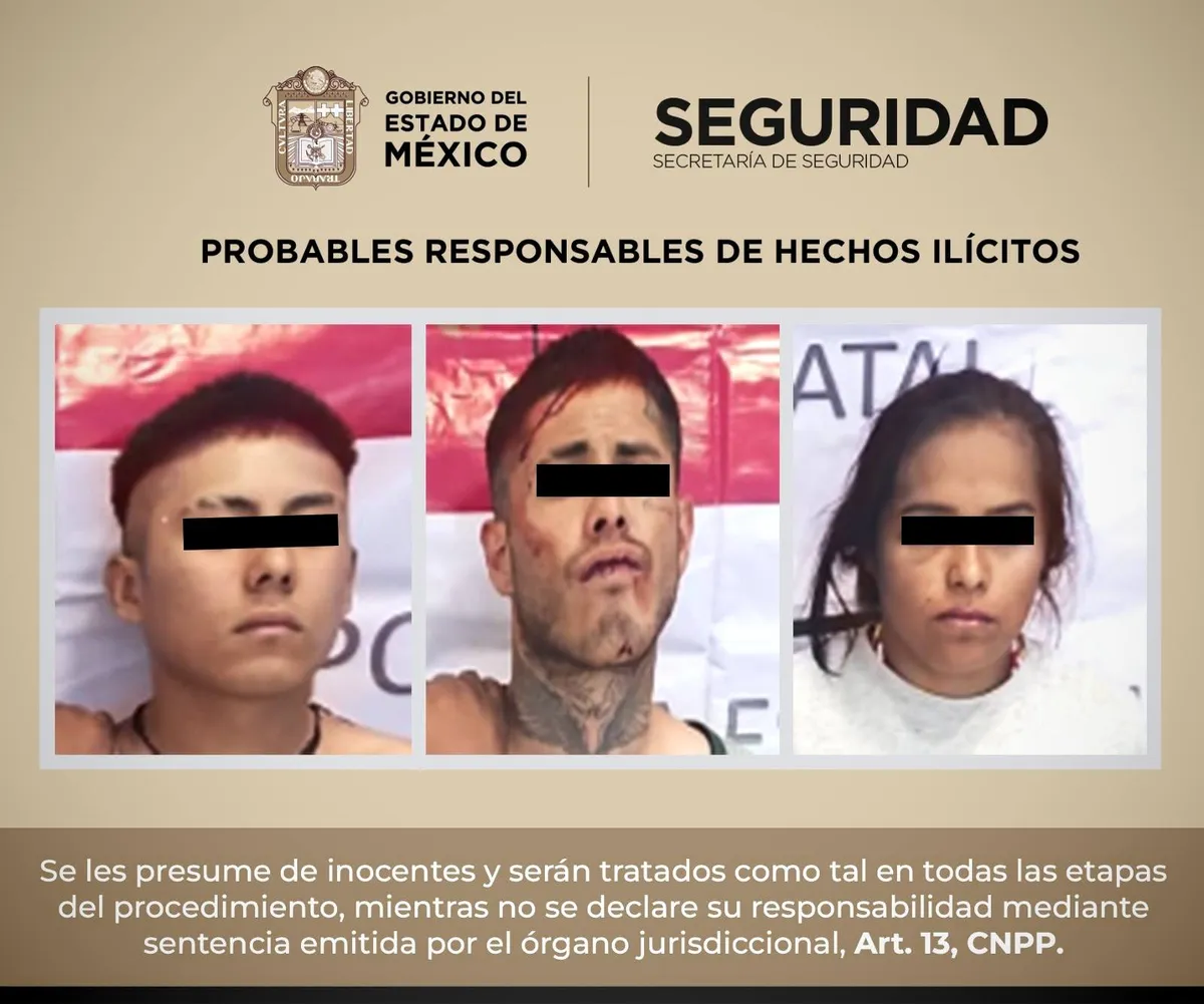 Crimen pasional en Edomex deja un hombre sin vida y tres detenidos