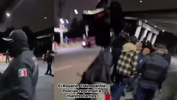 Detienen a tres personas por bloquear avenida Ixtacala durante protesta en Tlalnepantla.