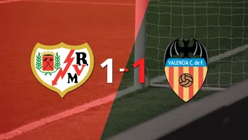 Rayo Vallecano logró sacar el empate de local frente a Valencia