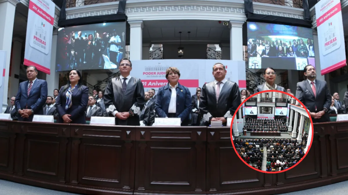 Poder Judicial del Edomex celebra 201 años: Héctor Macedo y Delfina Gómez entregan Preseas 2026