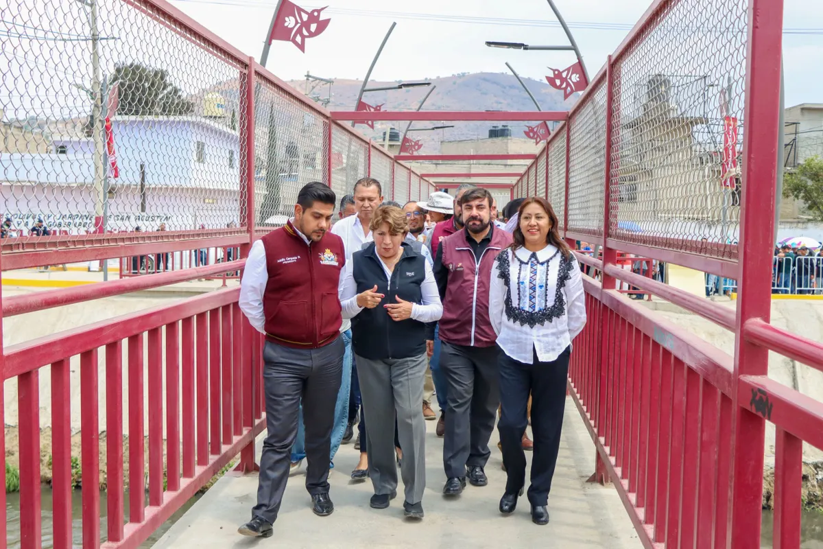 Inauguran Puente Peatonal “Neftalí”: Conexión estratégica y segura entre Chimalhuacán y Neza
