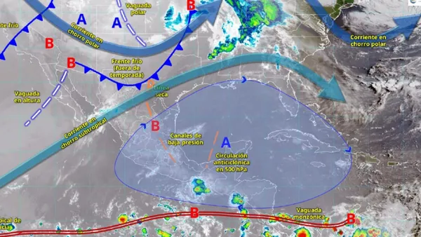 El nuevo frente frío fuera de temporada generará tormentas y rachas de viento peligrosas en el norte y centro del país.