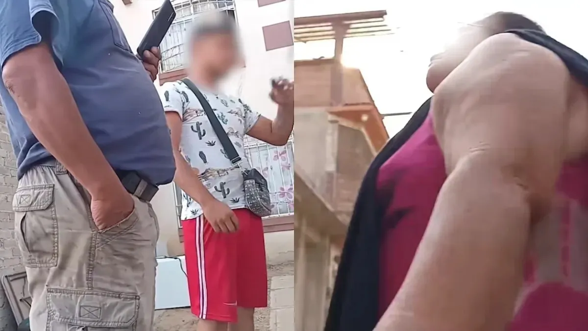 VIDEO revela momento clave entre Carlota ‘N’ y presuntos invasores en Chalco.