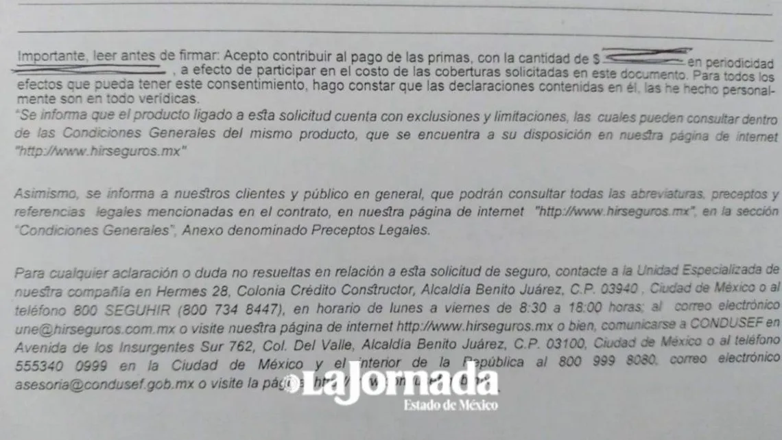 Toluca: piden a trabajadores firmar un Consentimiento Individual para ser Asegurados pero con aportaciones en blanco