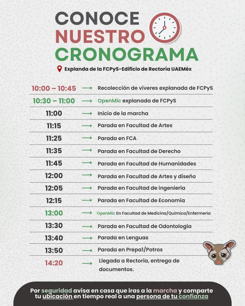 #Potrogate | Estudiantes de la UAEMex realizarán una mega marcha este martes