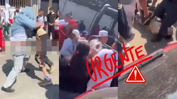 Casi linchan a Diego en Tláhuac, CDMX, tras apuñalar a Jeremy afuera de una secundaria; el momento quedó en video.