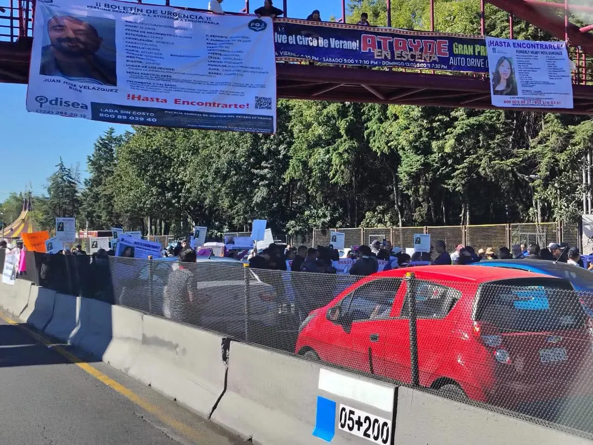 Colectivo de mujeres se manifiesta parcialmente en el Parque Naucalli para exigir la aparición de Kimberly