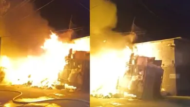 De acuerdo con los primeros reportes, el fuego se originó al interior del inmueble donde se almacenaba material plástico.