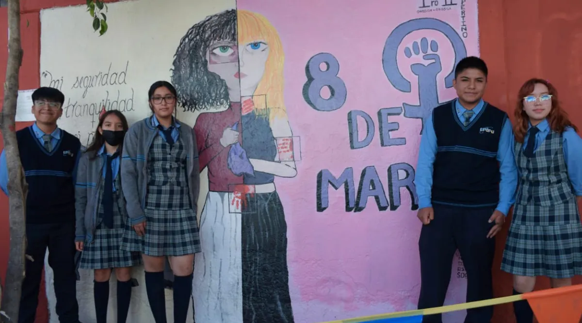 8M: Estudiantes de Nezahualcóyotl dedican murales al Día Internacional de la Mujer