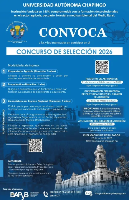 Chapingo crea la carrera de Ingeniería en Agricultura Regenerativa