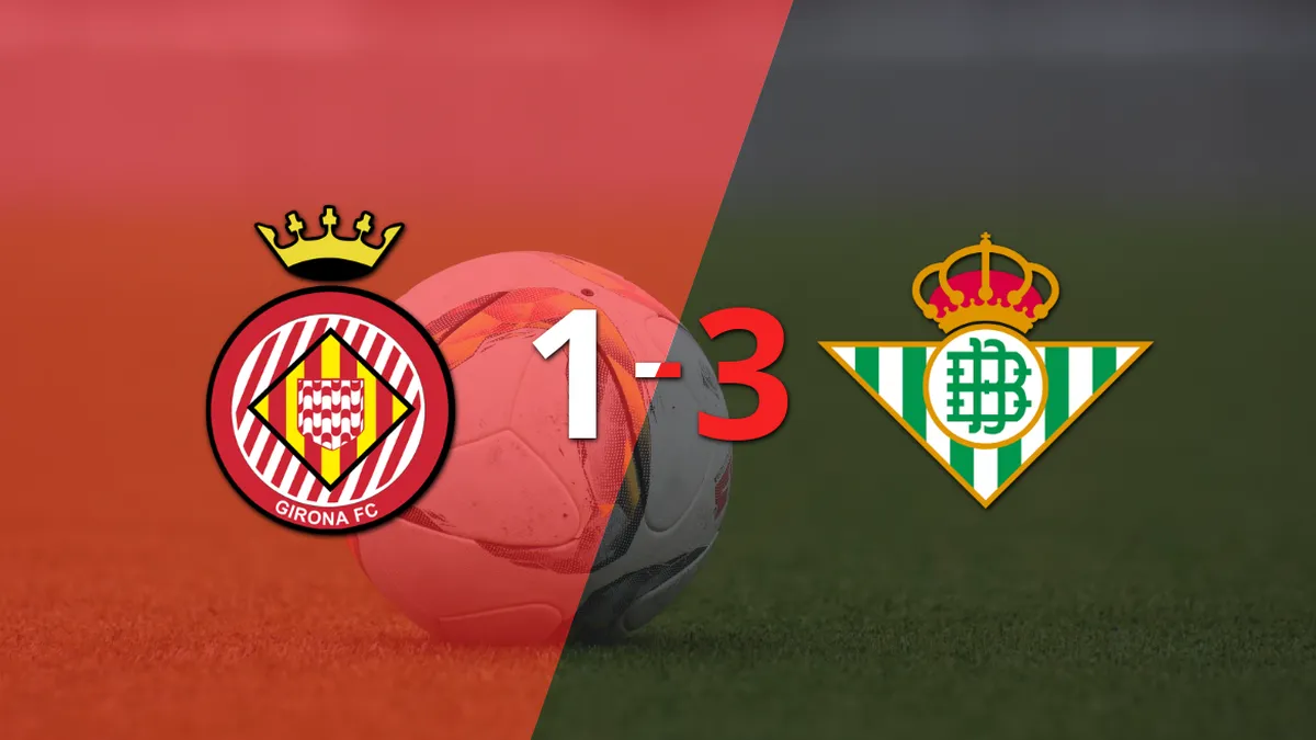 Girona no pudo resistir el juego de Betis, que logró imponerse por 3 a 1