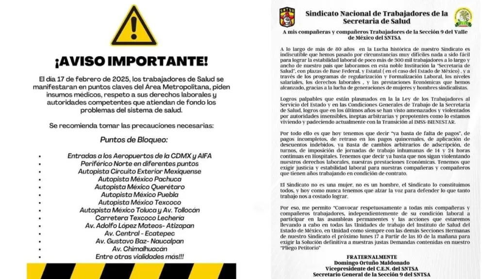 Trabajadores de la Salud anuncian bloqueo este 17 de febrero