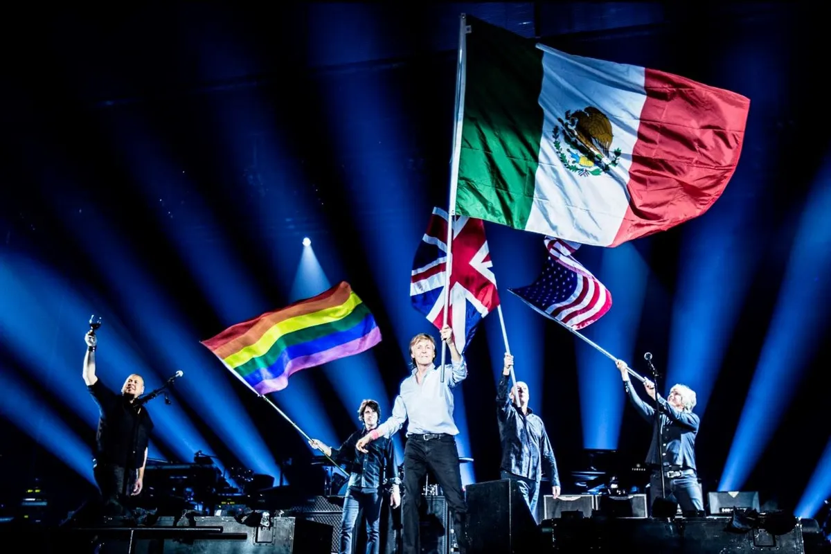 Foto de Paul McCartney durante uno de los conciertos que ha ofrecido en México.