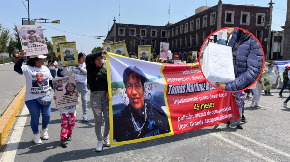 Exigen libertad para Tomás Martínez Mandujano: Entregan 16 mil firmas a Delfina Gómez